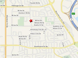 our address on the map